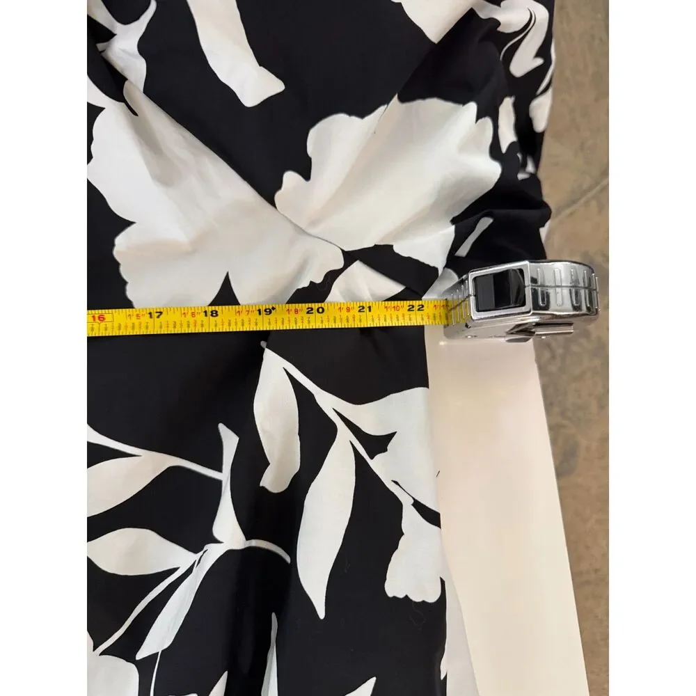 Kate Spade x Target Classic Rose Floral Poplin Mini Dress Black White L